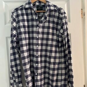 Rodd & Gunn Navy and White Plaid Casual Button-Down Shirt